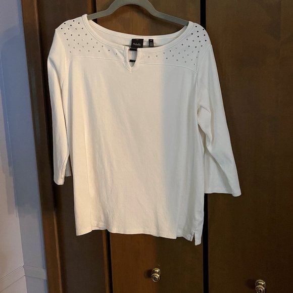 T-shirt Femme Rayé Noir Et Blanc - Marque 1.2.3 - Taille 42 - Viscose - Occasion Bon état